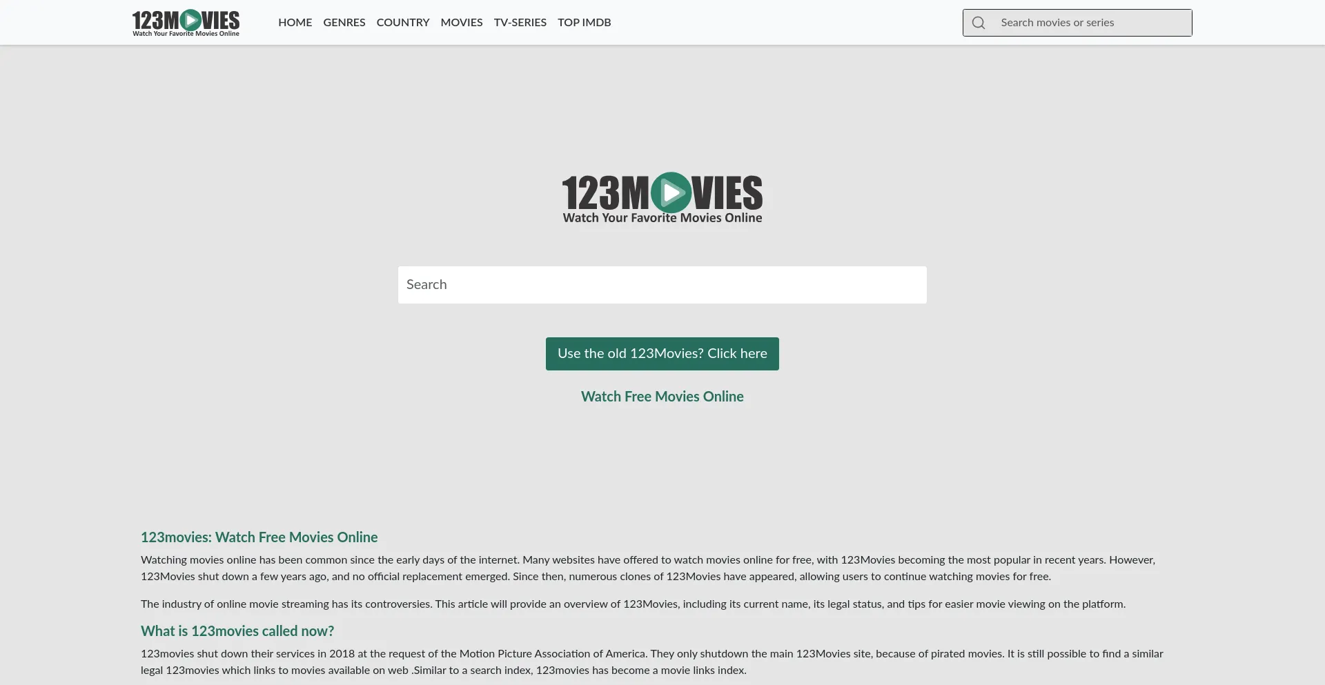 Website screenshot of Ww20.0123movie.net