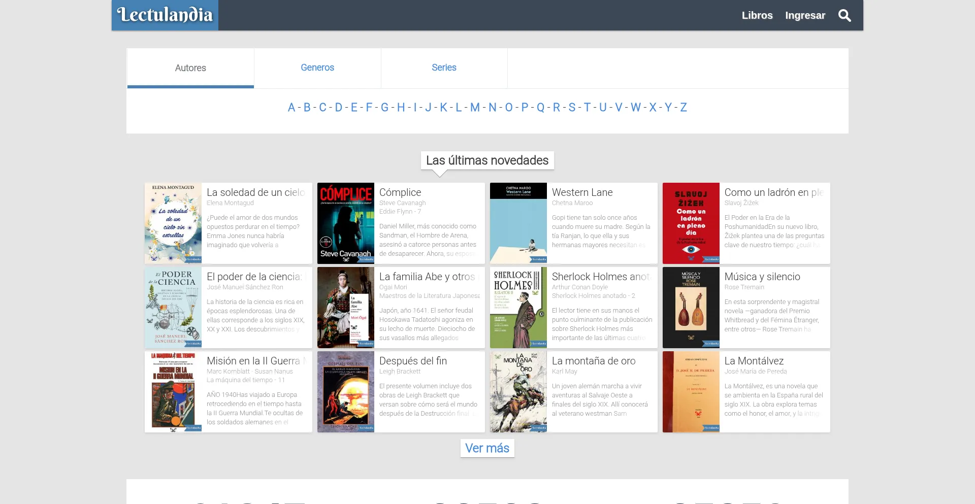 Website screenshot of Ww3.lectulandia.co
