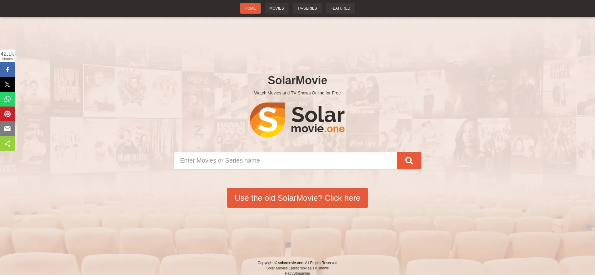 Website screenshot of Www2.solarmovie.cr