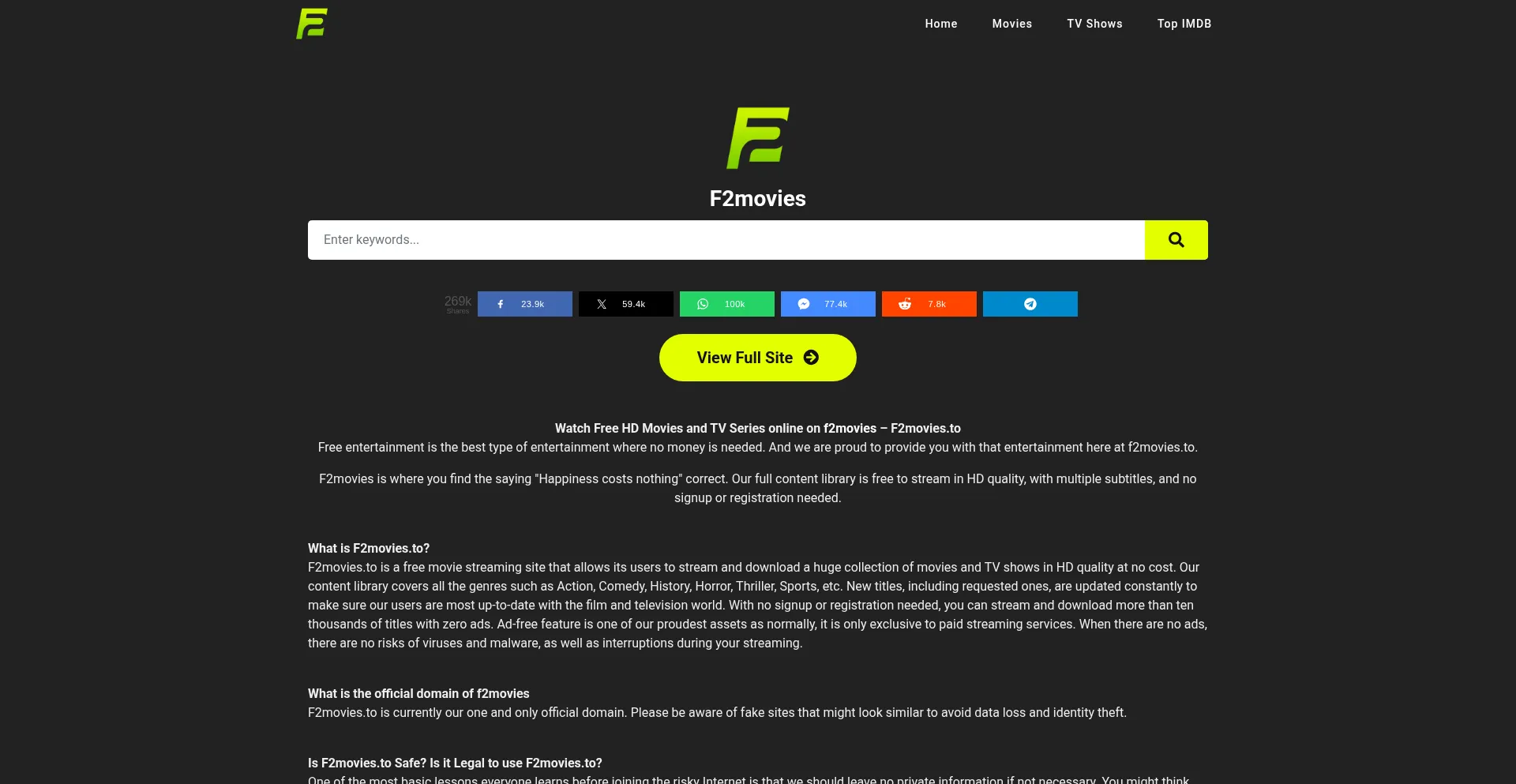 Www6.f2movies.to Screenshot