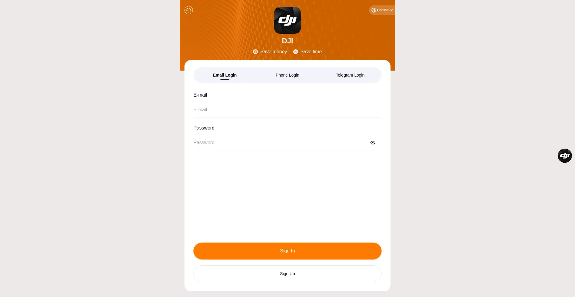 Website screenshot of Www-dji.com