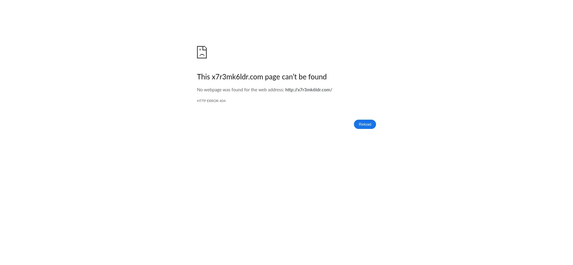 Website screenshot of X7r3mk6ldr.com