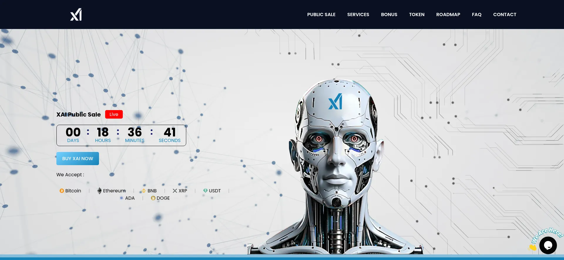 Website screenshot of X-ai.tech