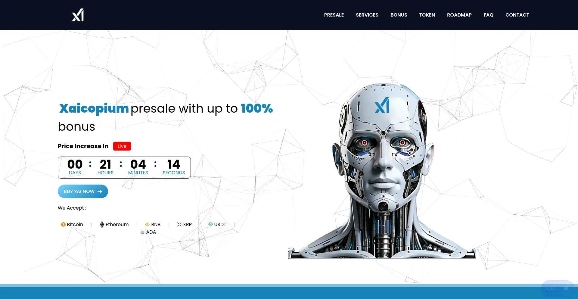 Website screenshot of Xaicopium.com