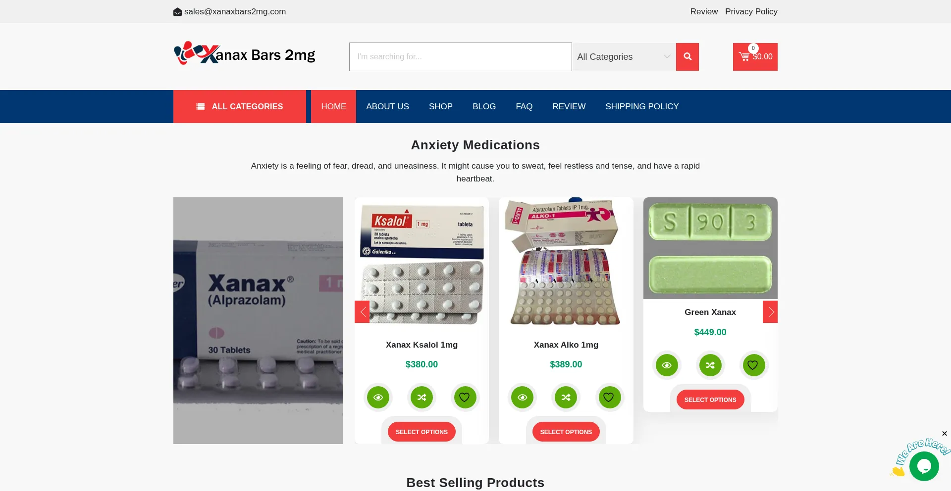 Xanaxbars2mg.com Screenshot