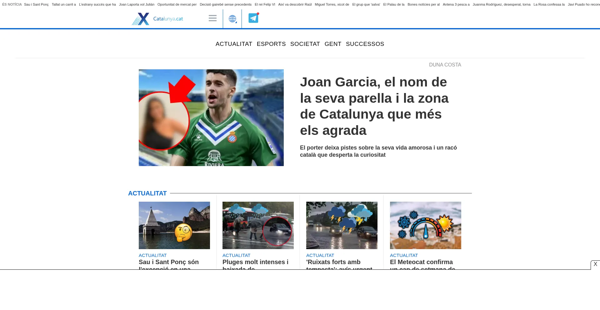 Website screenshot of Xcatalunya.cat
