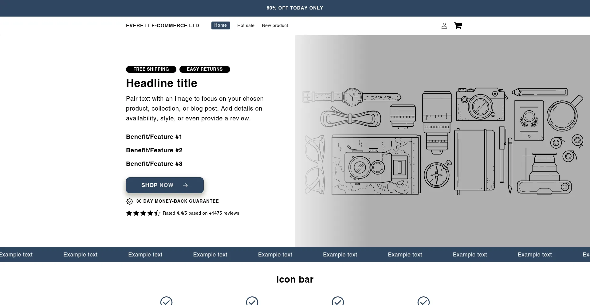 Website screenshot of Xelarie.com