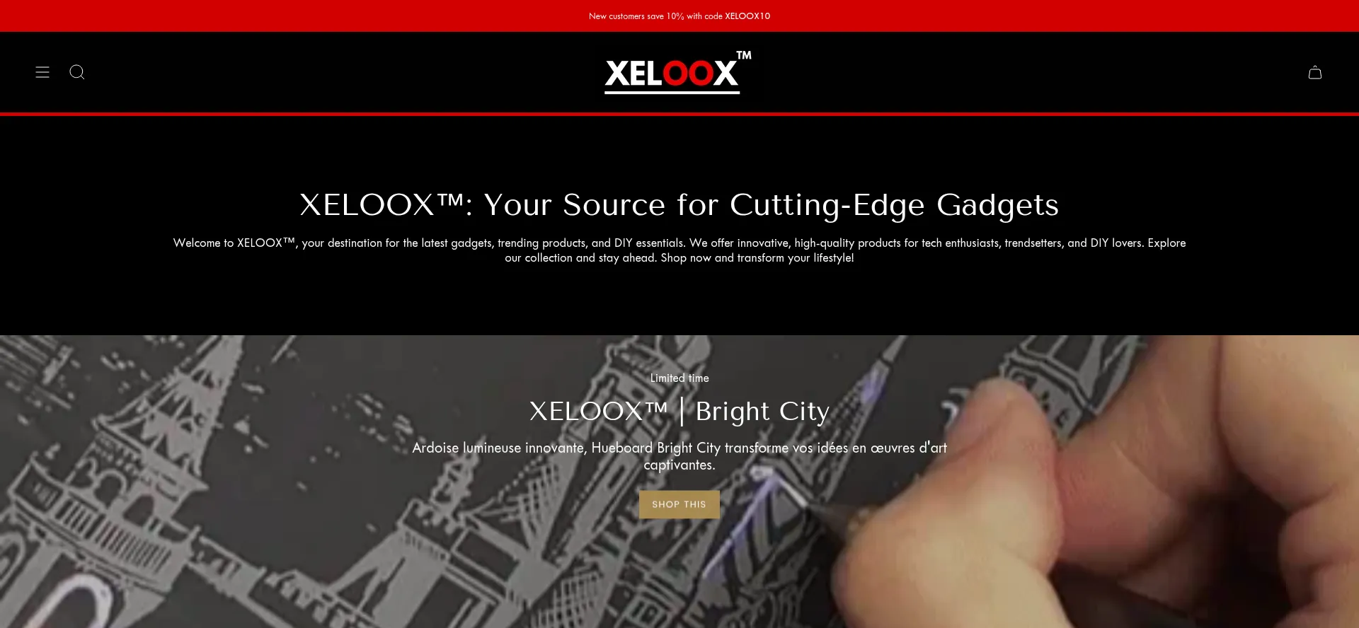 Website screenshot of Xeloox.com