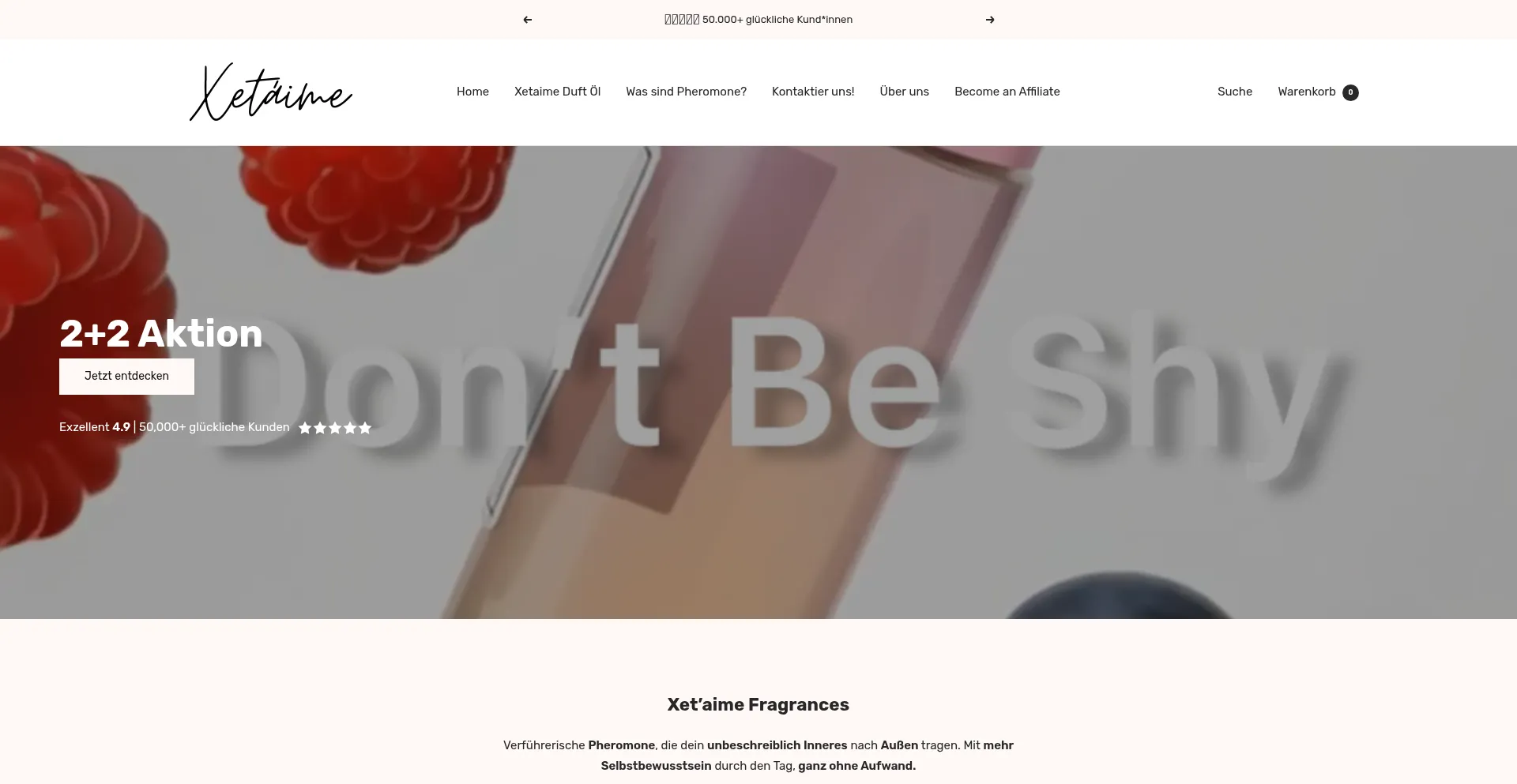 Website screenshot of Xetaime.de