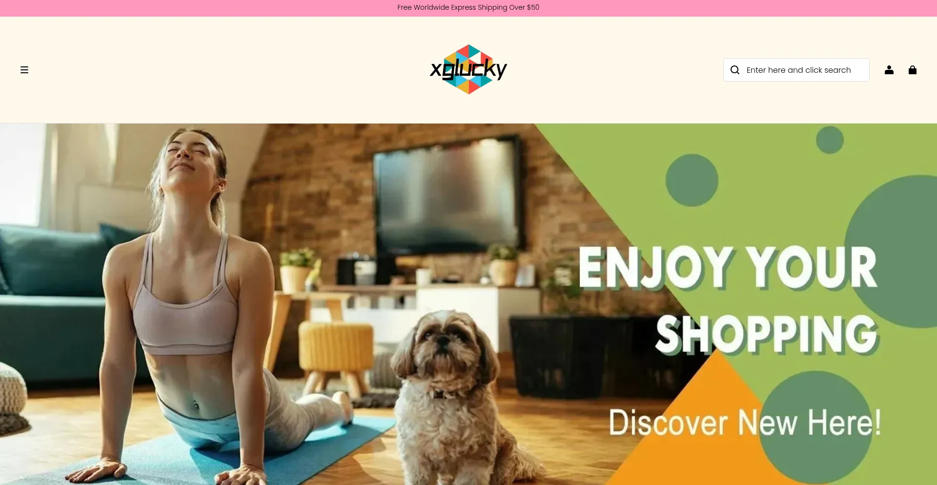 Website screenshot of Xgluckly.com