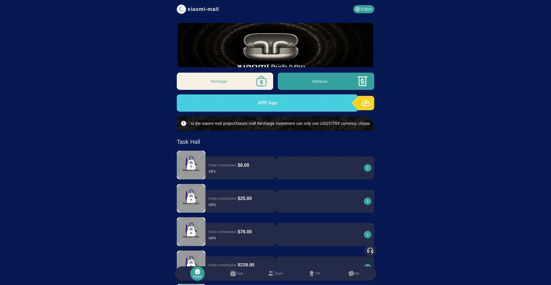 Website screenshot of Xiaomi-mall.com