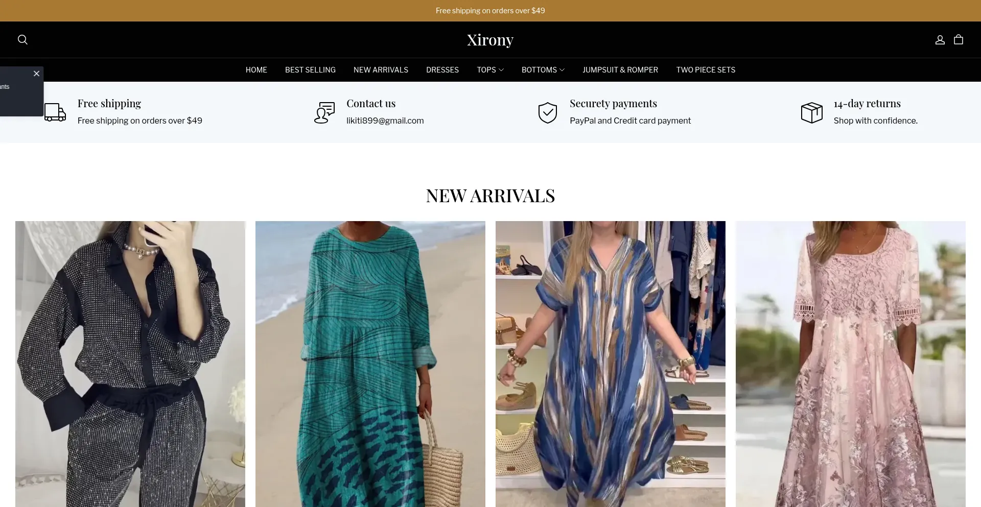 Website screenshot of Xirony.com