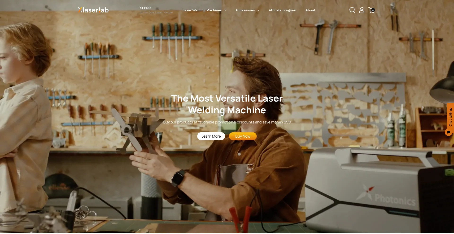 Website screenshot of Xlaserlab.com