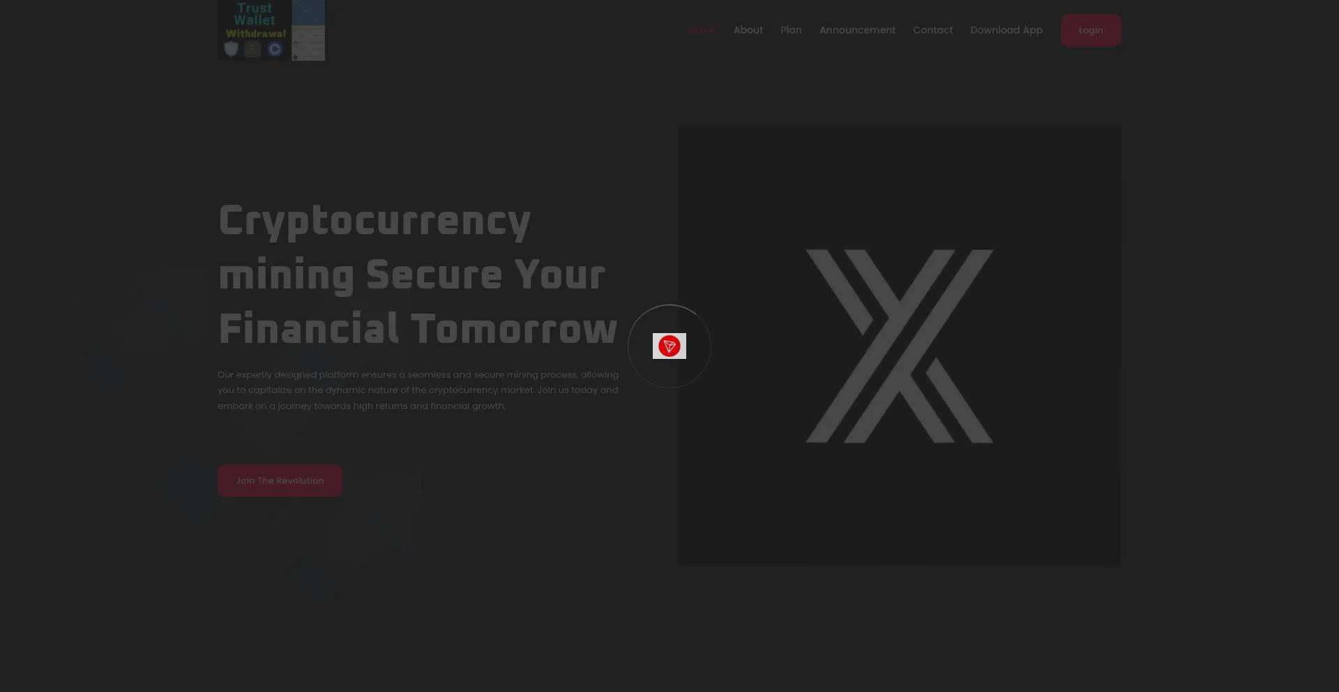 Website screenshot of Xmining.today