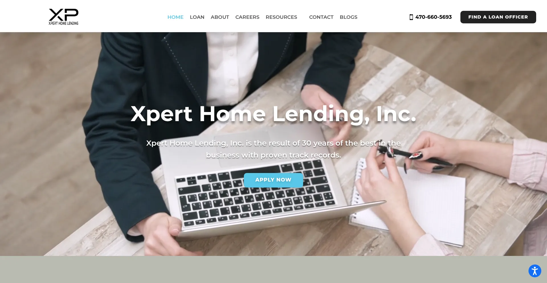 Website screenshot of Xperthomelending.com