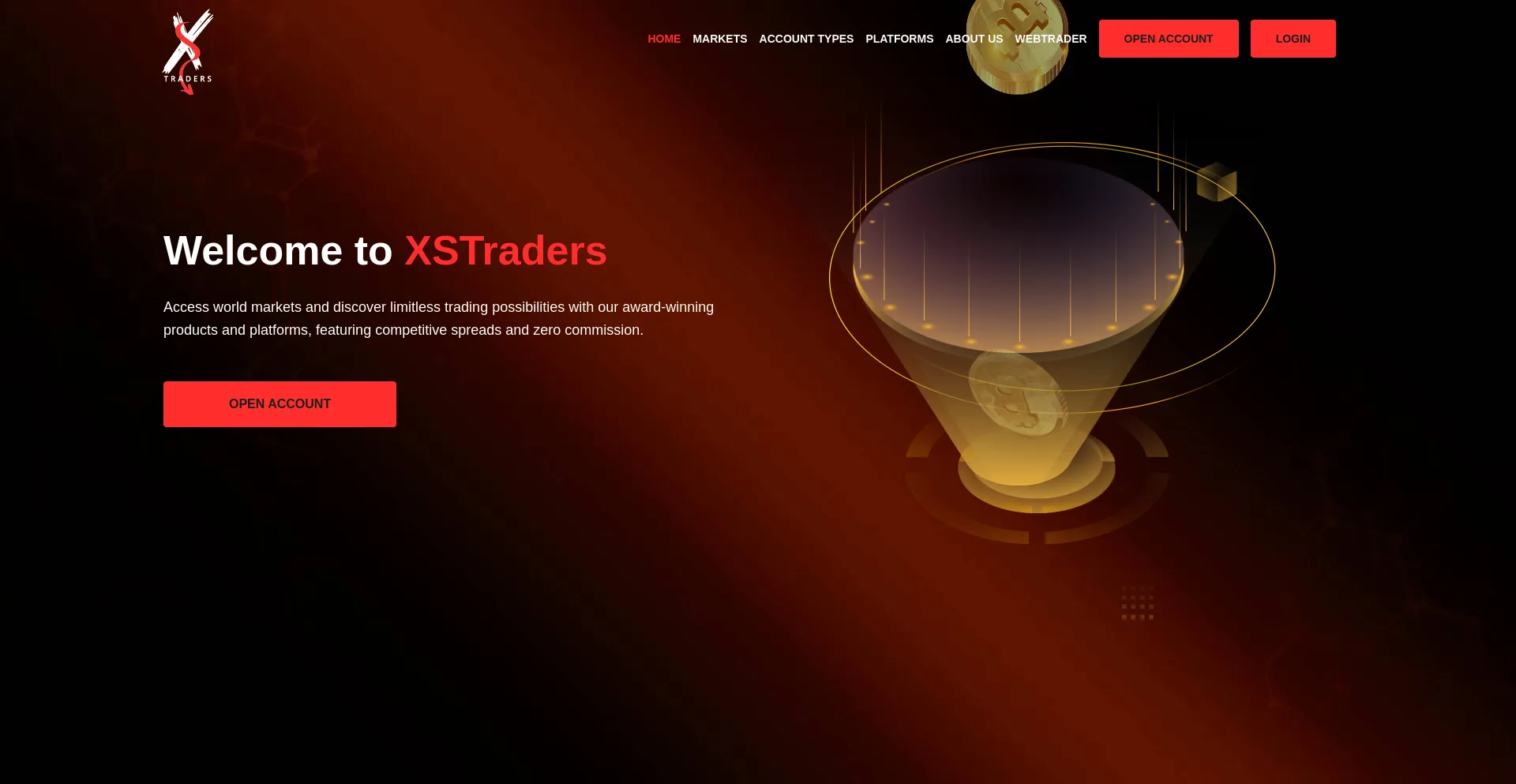 Website screenshot of Xstraders.net