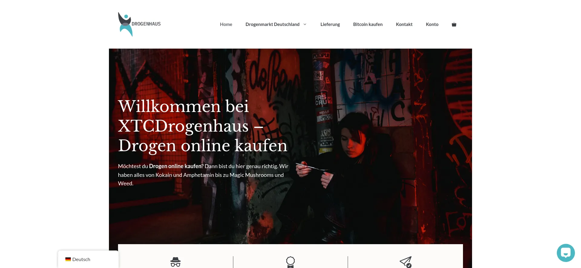 Website screenshot of Xtcdrogenhaus.com