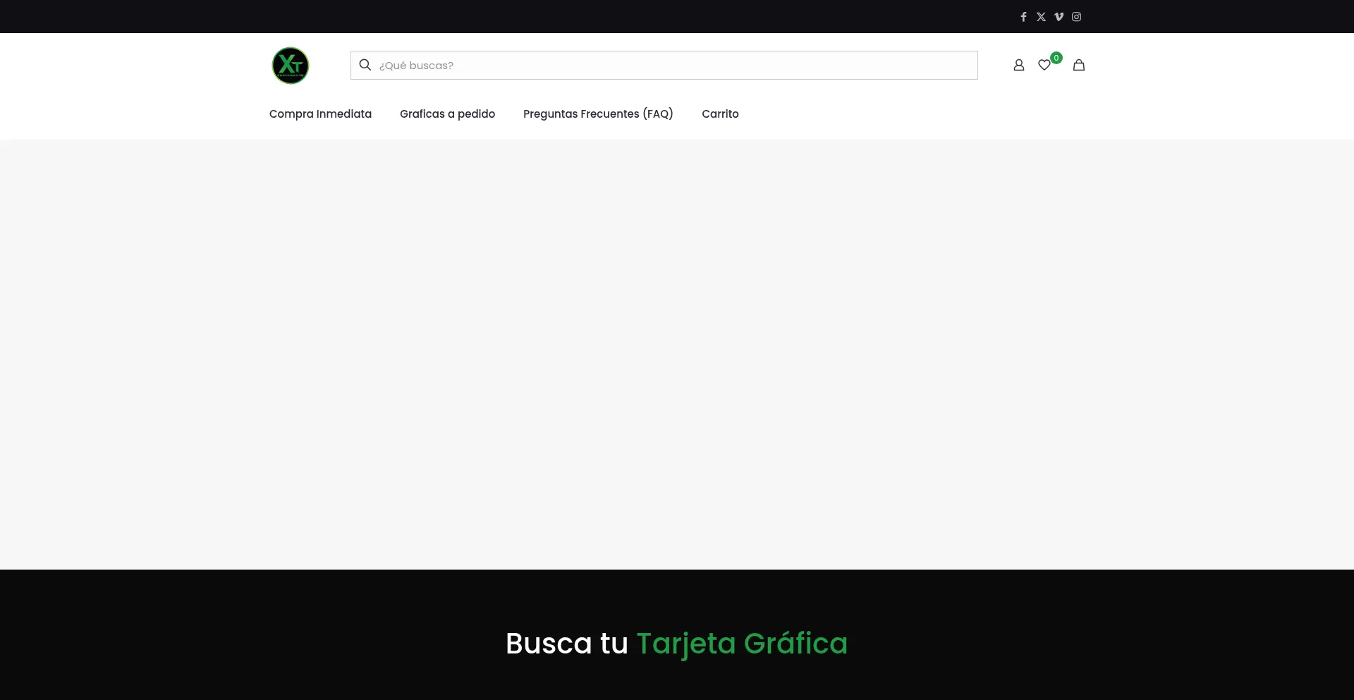 Website screenshot of Xtremecomponents.cl