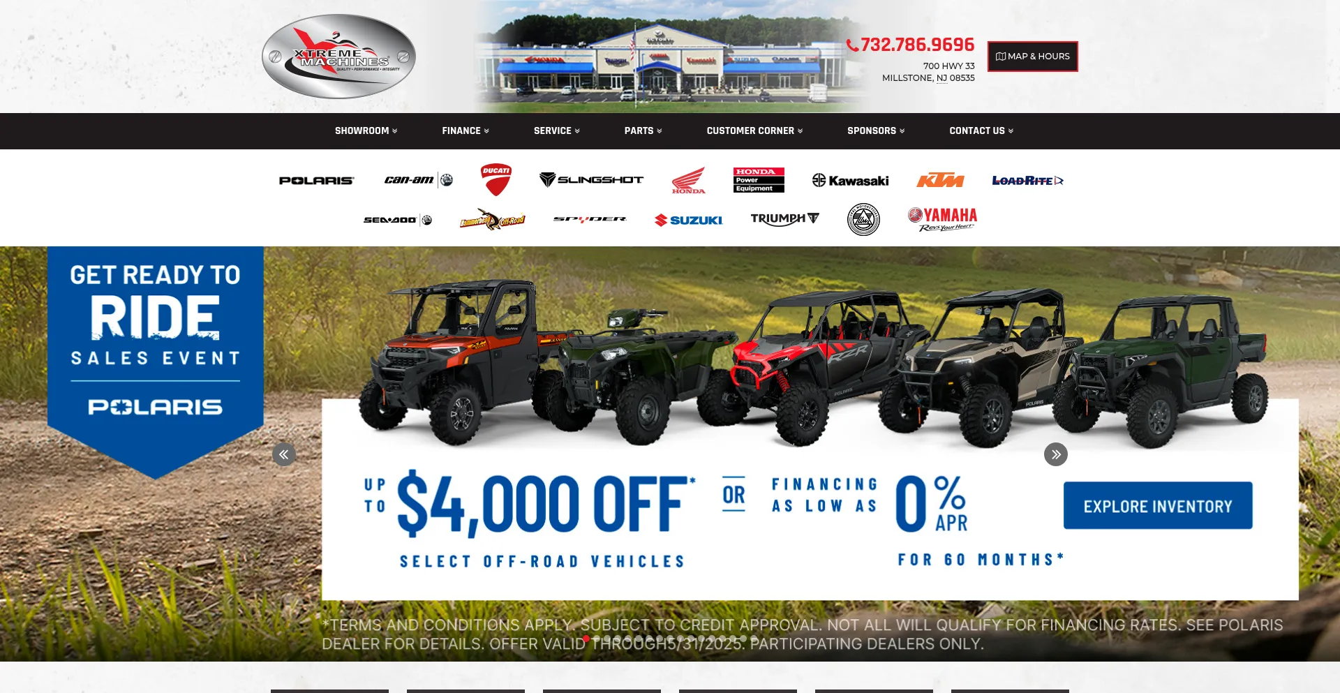Website screenshot of Xtrememachines.us