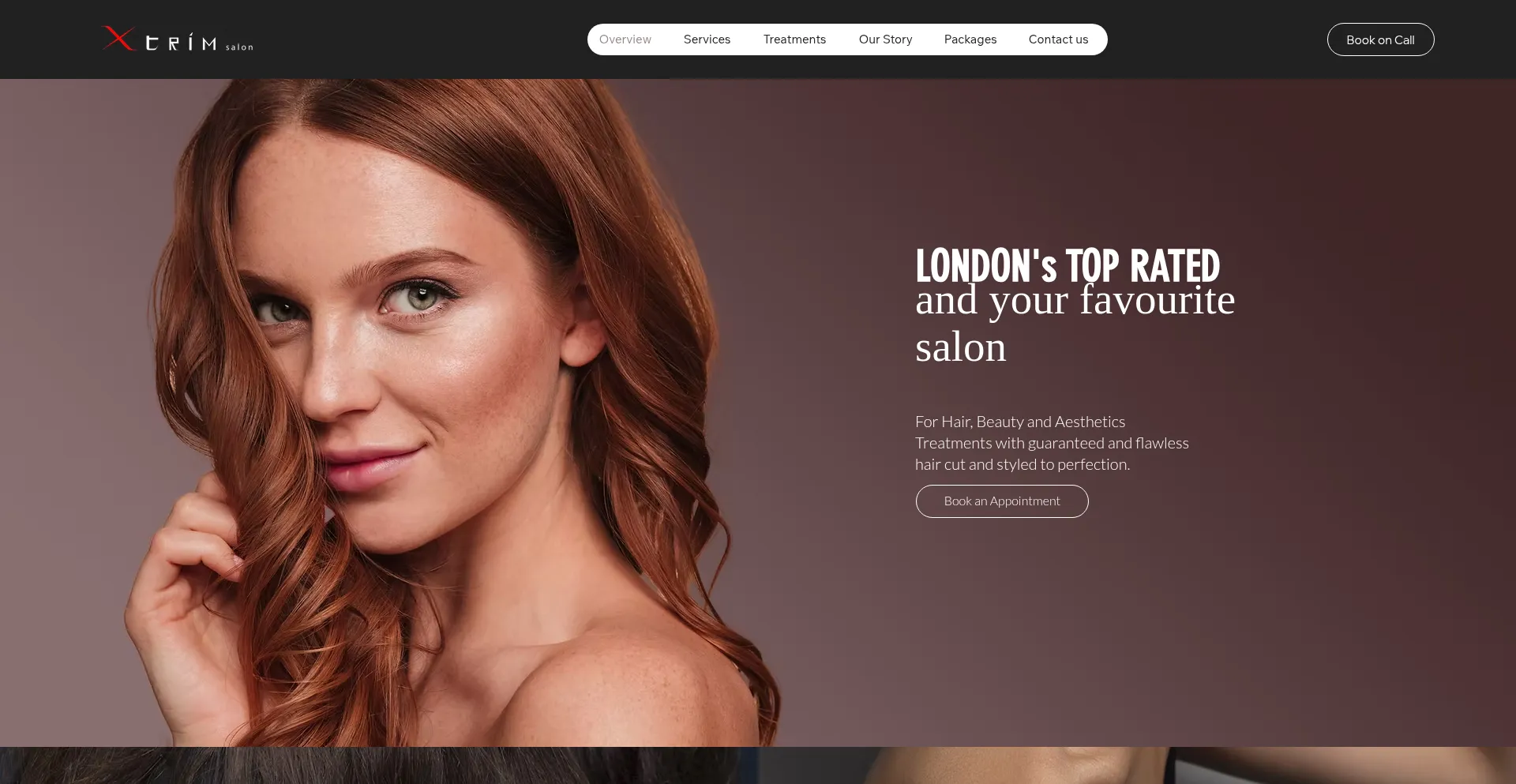 Website screenshot of Xtrimsalon.co.uk
