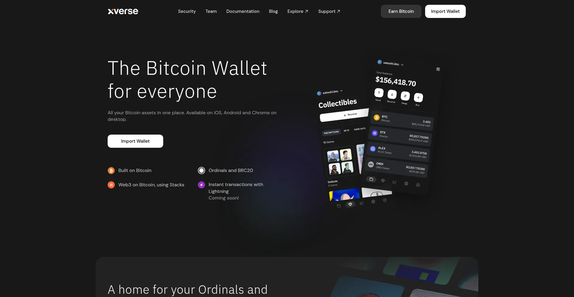 Website screenshot of Xversewallets.com