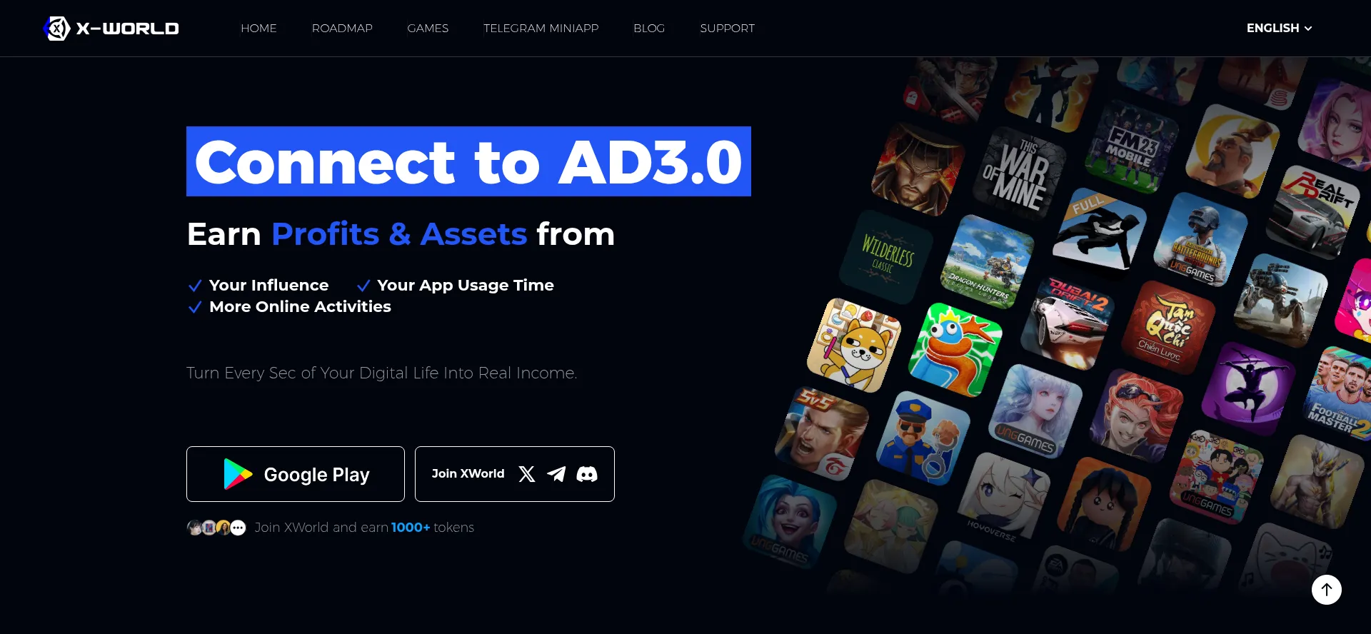 Website screenshot of Xworld.biz