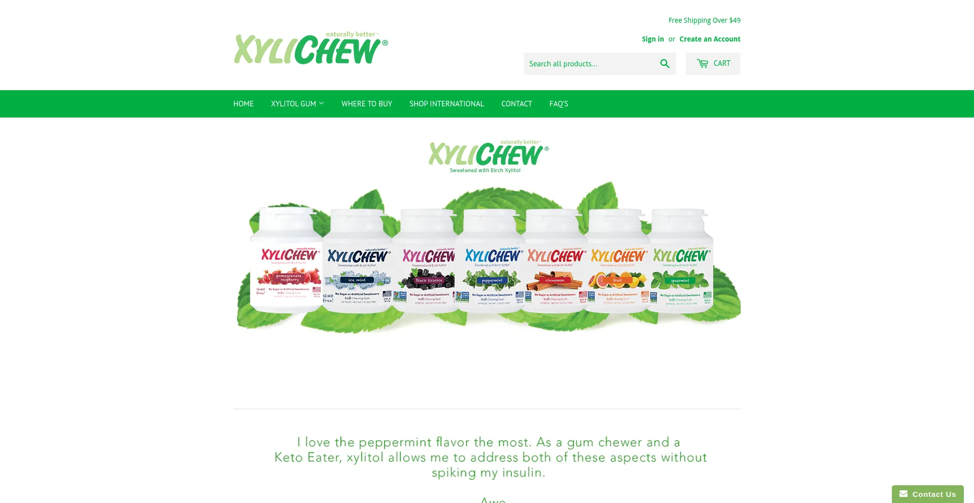 Website screenshot of Xylichew.com