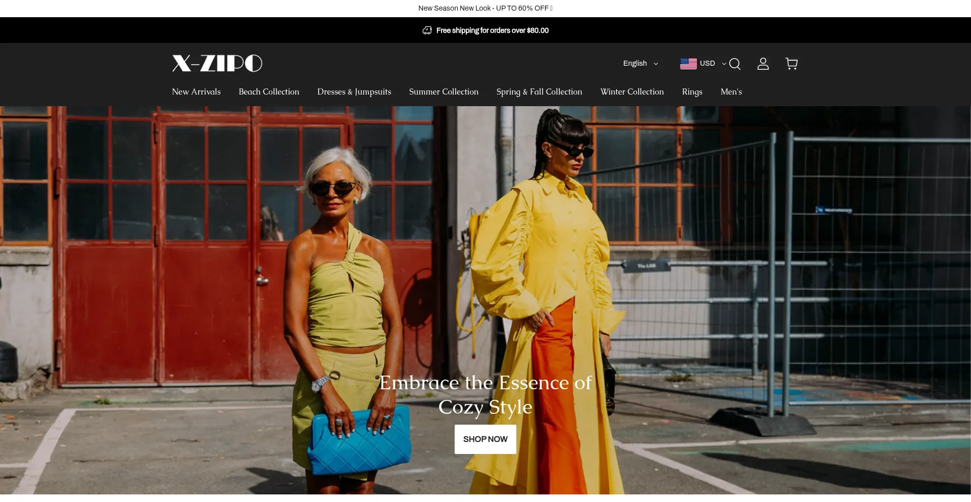 Website screenshot of Xzipo.com