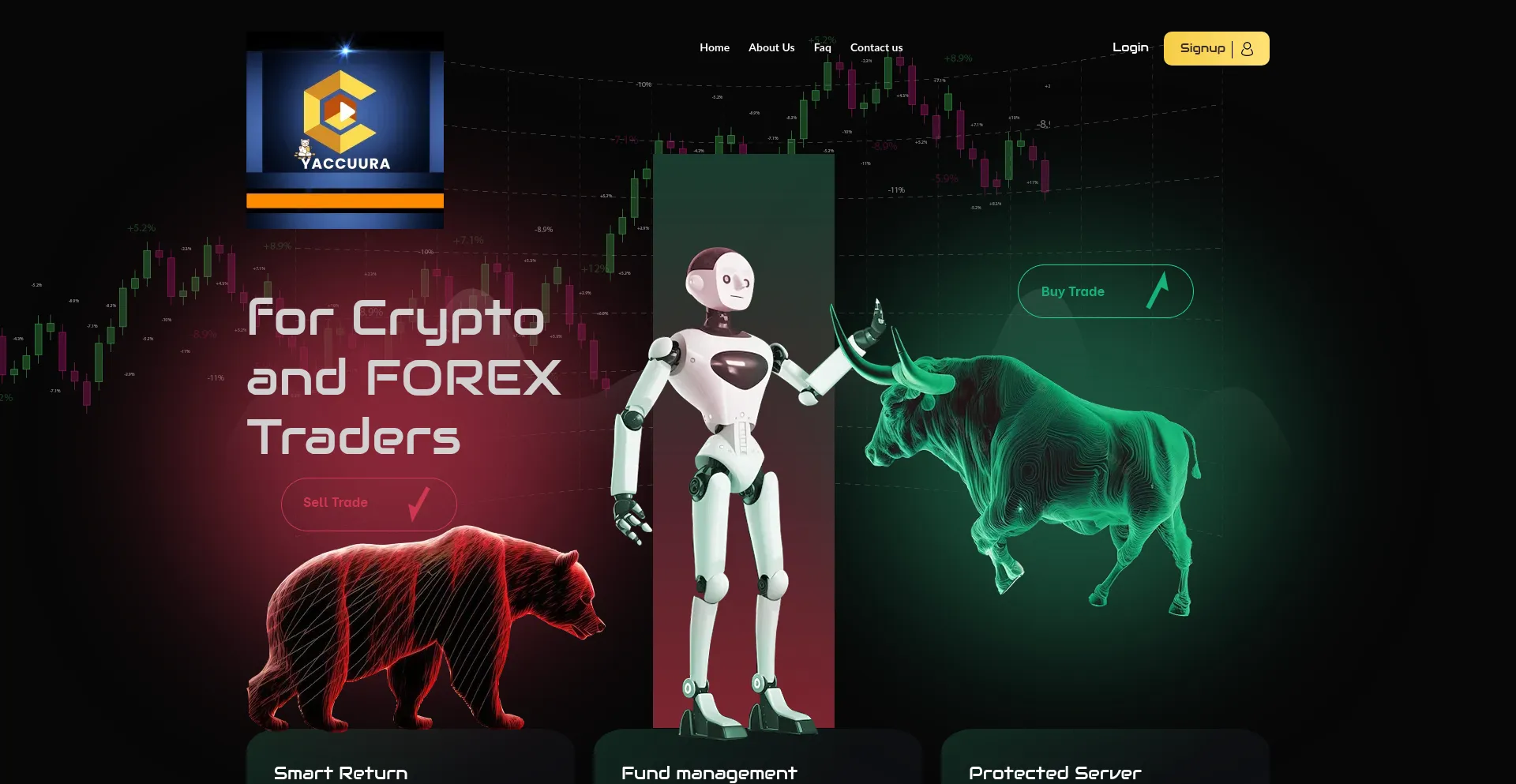 Website screenshot of Yaccuura.com