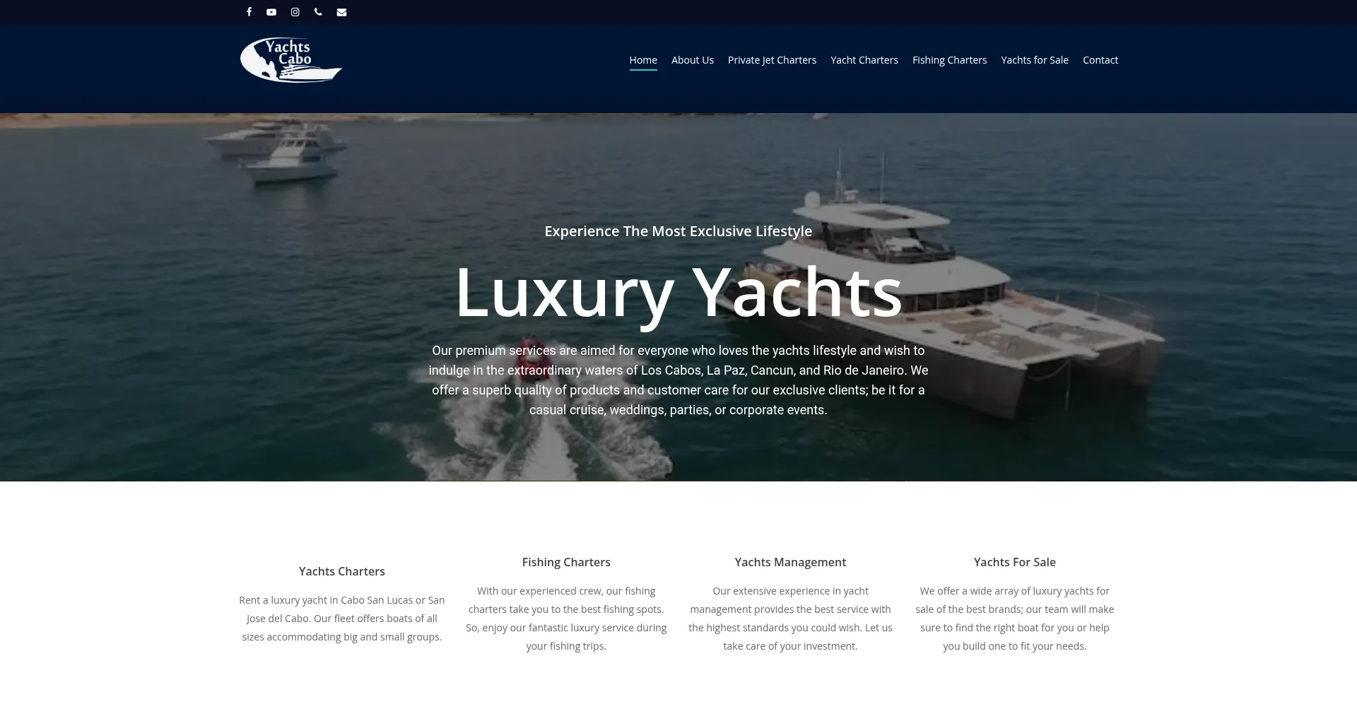 Yachtscabo.com Screenshot