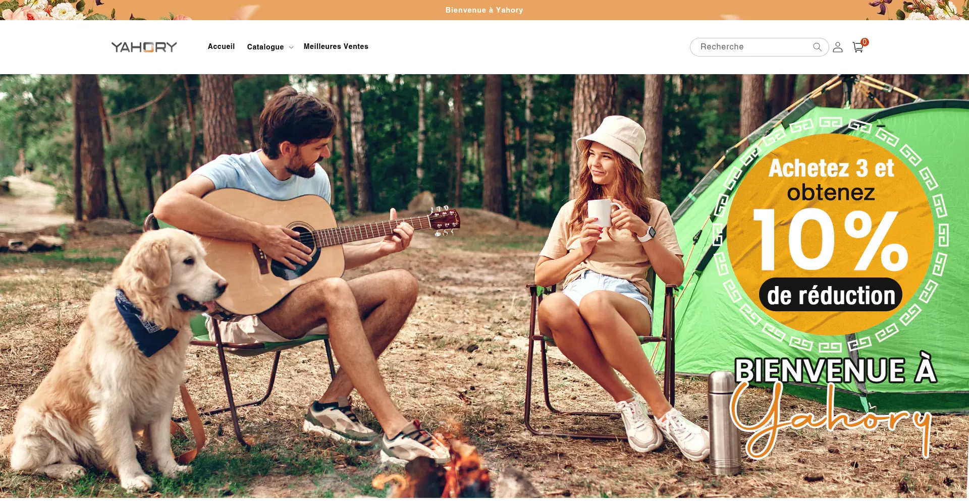 Website screenshot of Yahory.com