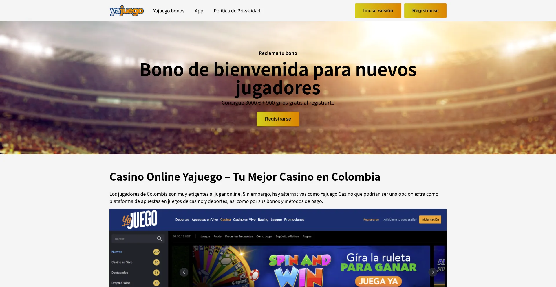 Yajuegocasino-colombia.com
