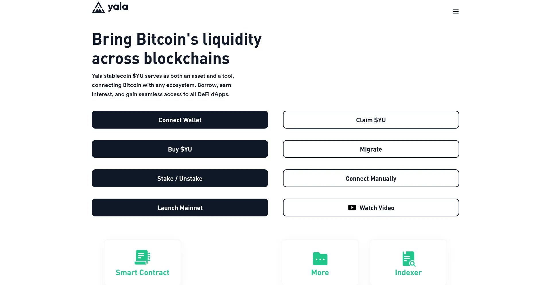 Website screenshot of Yala-finance.network