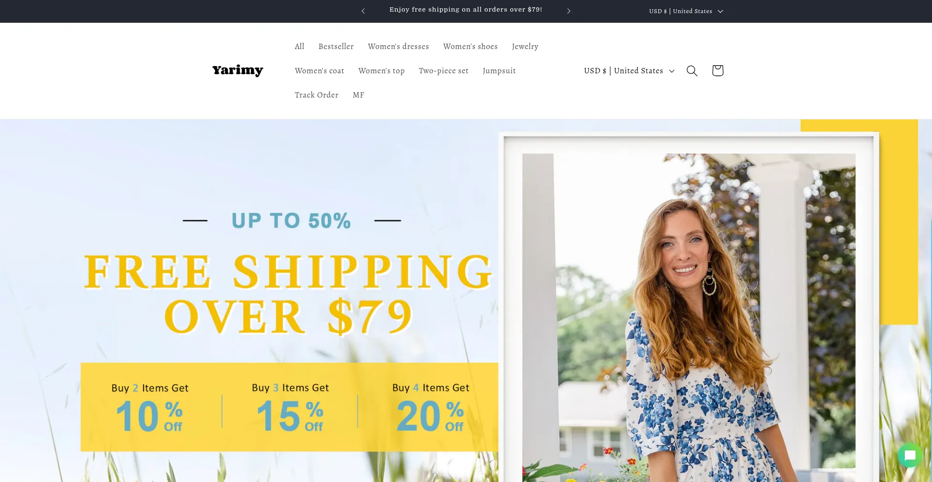 Website screenshot of Yarimy.com