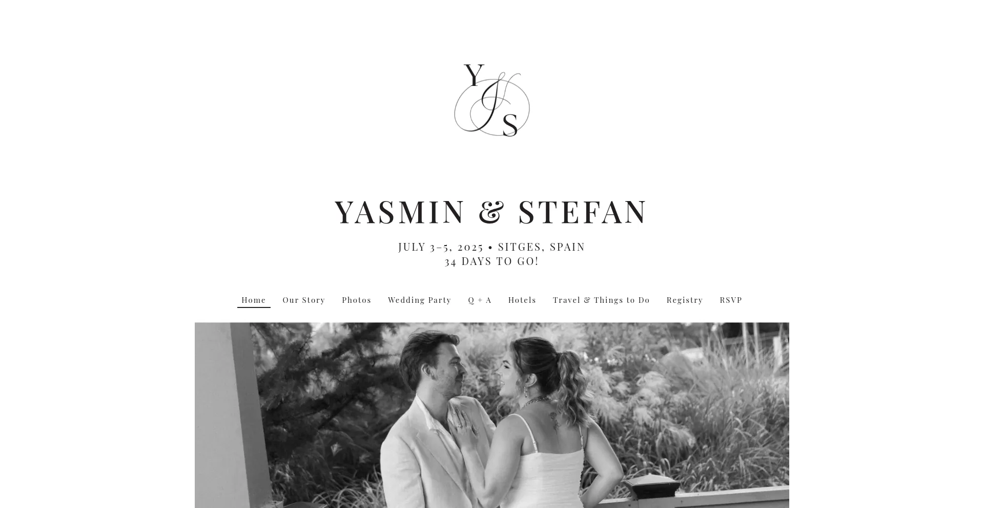 Website screenshot of Yasminstefan.com
