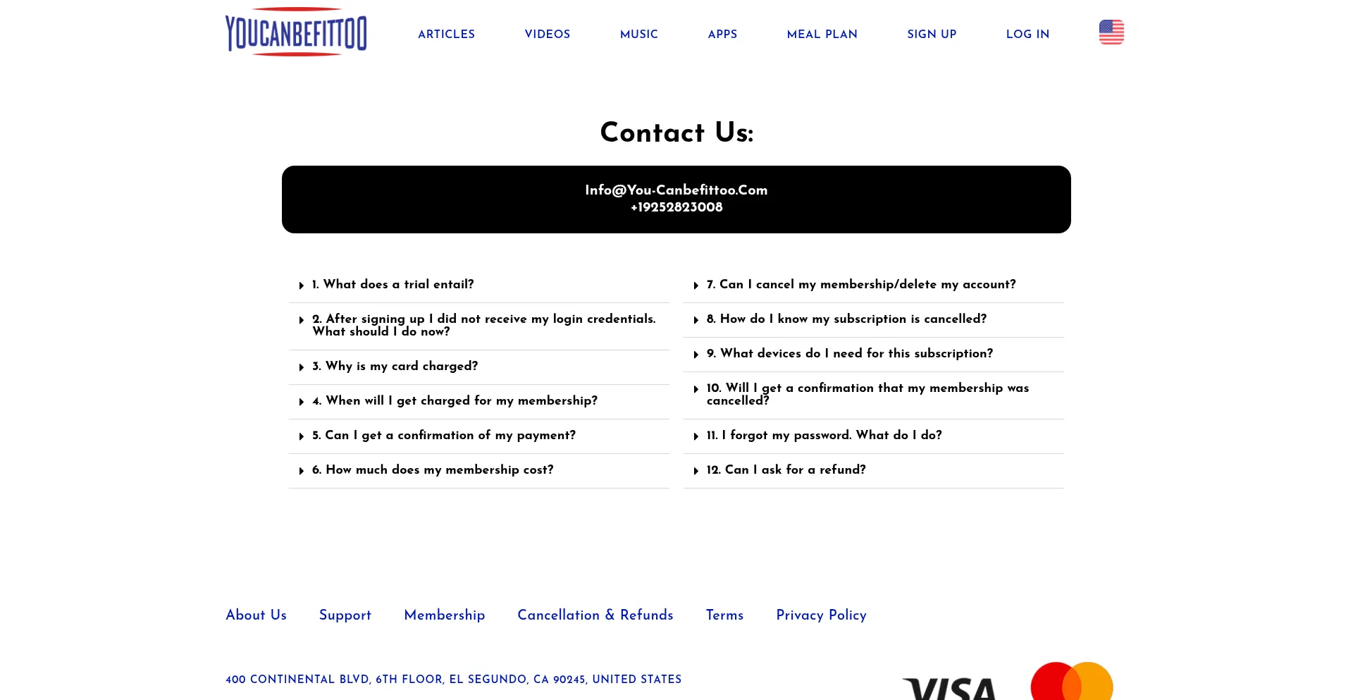 Website screenshot of Ycbefcs.com