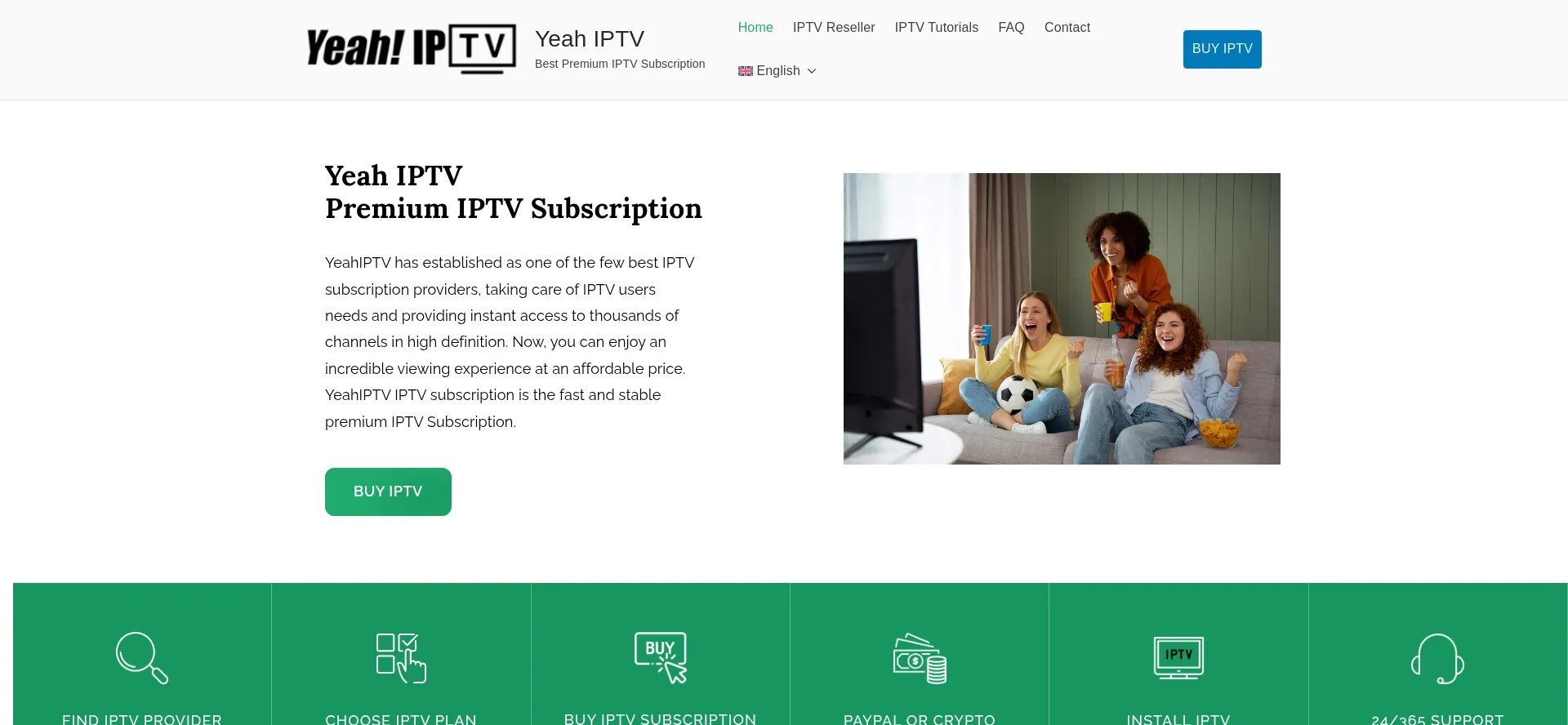 Website screenshot of Yeahiptv.click