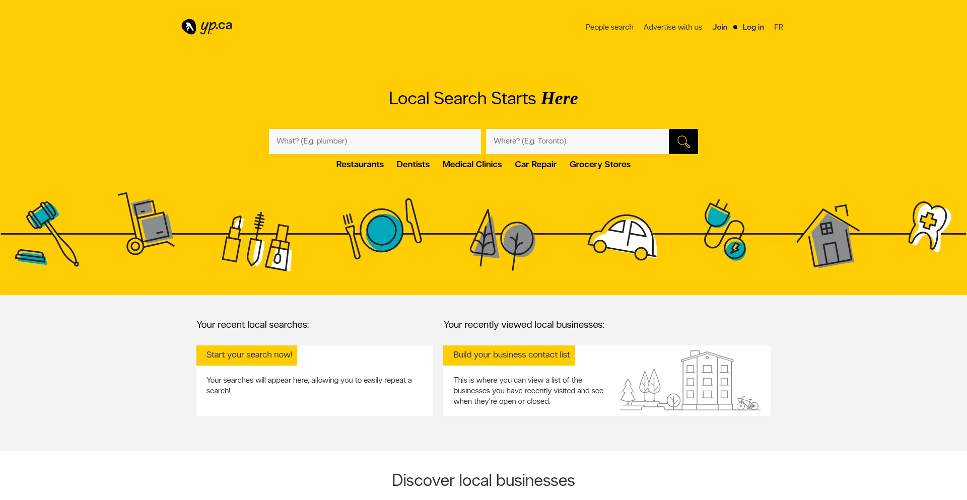Yellowpages.ca Screenshot