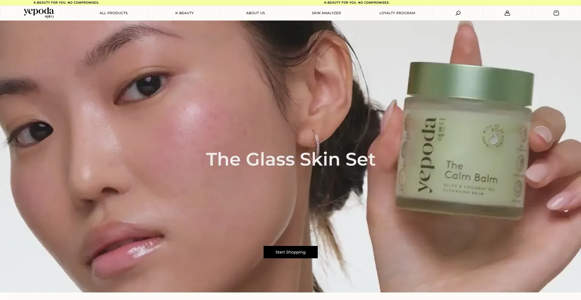 Website screenshot of Yepoda.com