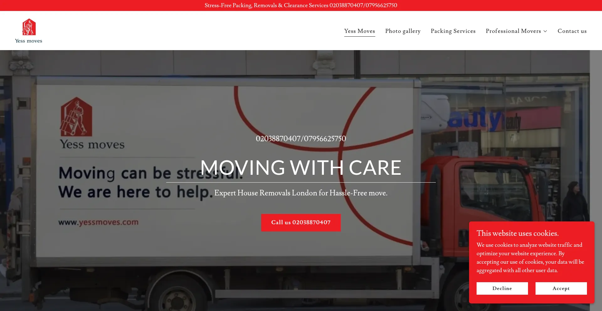 Yessmoves.com Screenshot