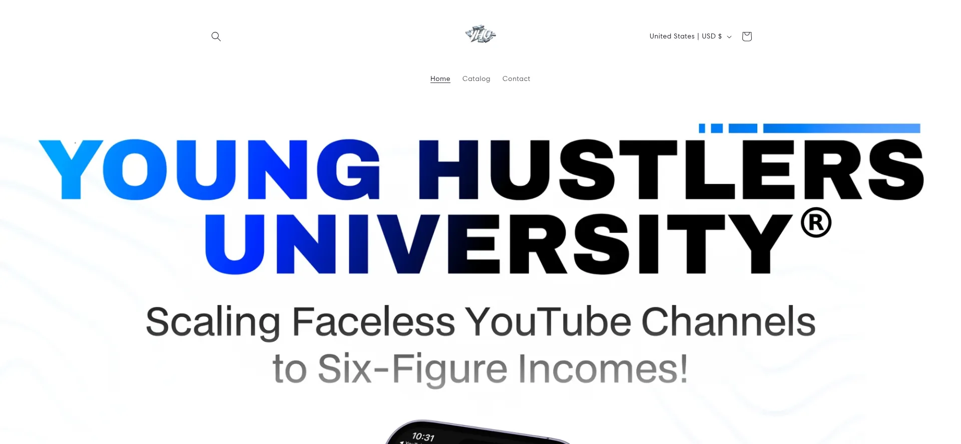Website screenshot of Yhuniversity.com