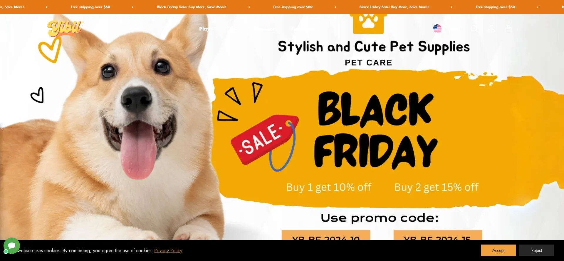 Website screenshot of Yibil.com