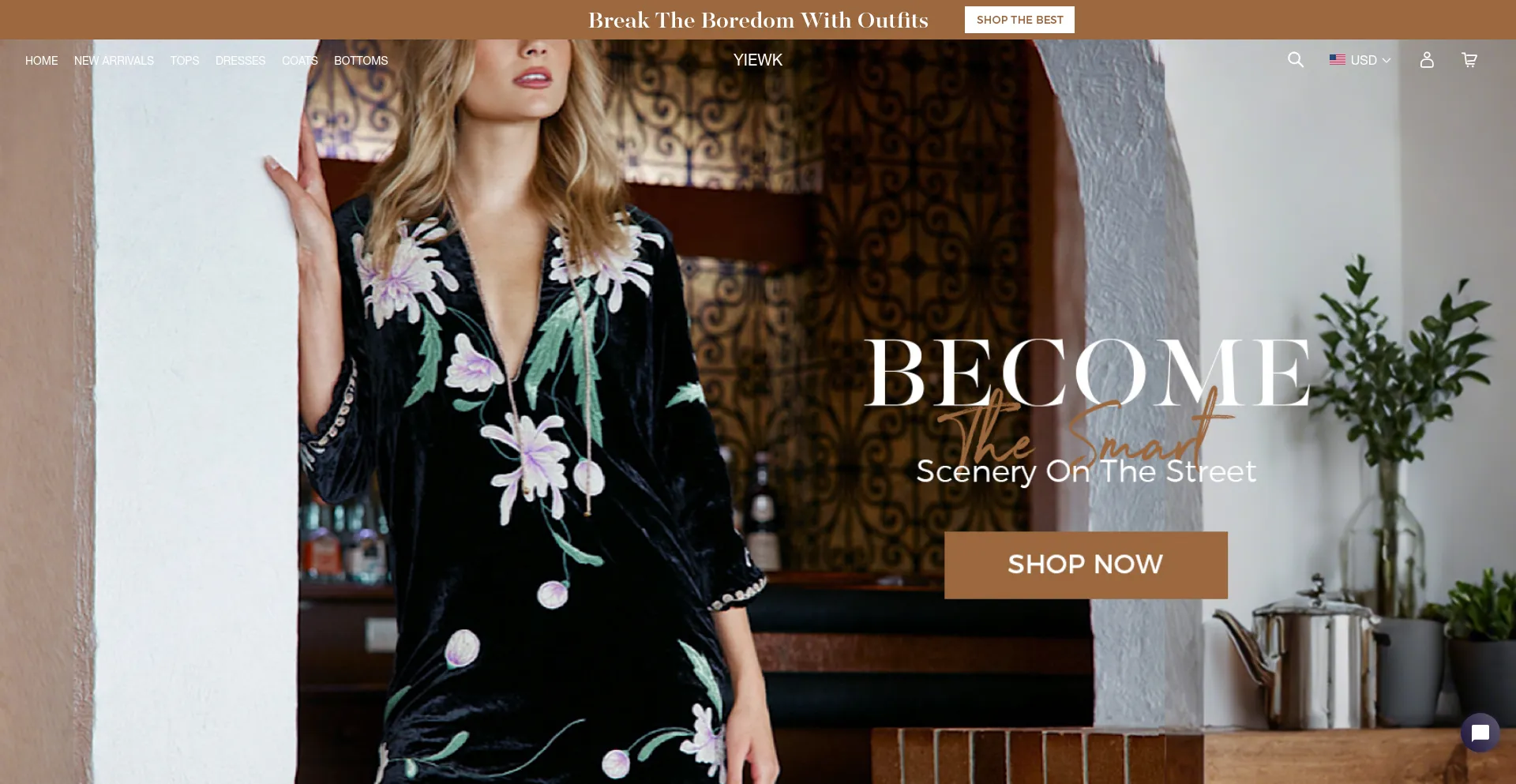 Website screenshot of Yiewk.com