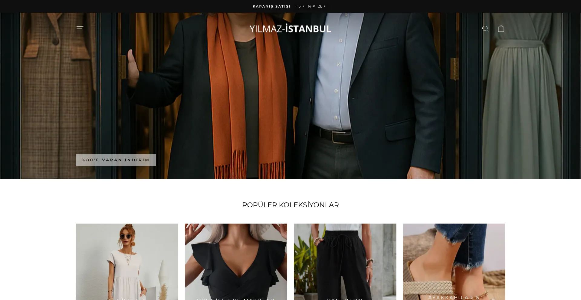 Website screenshot of Yilmaz-istanbul.com