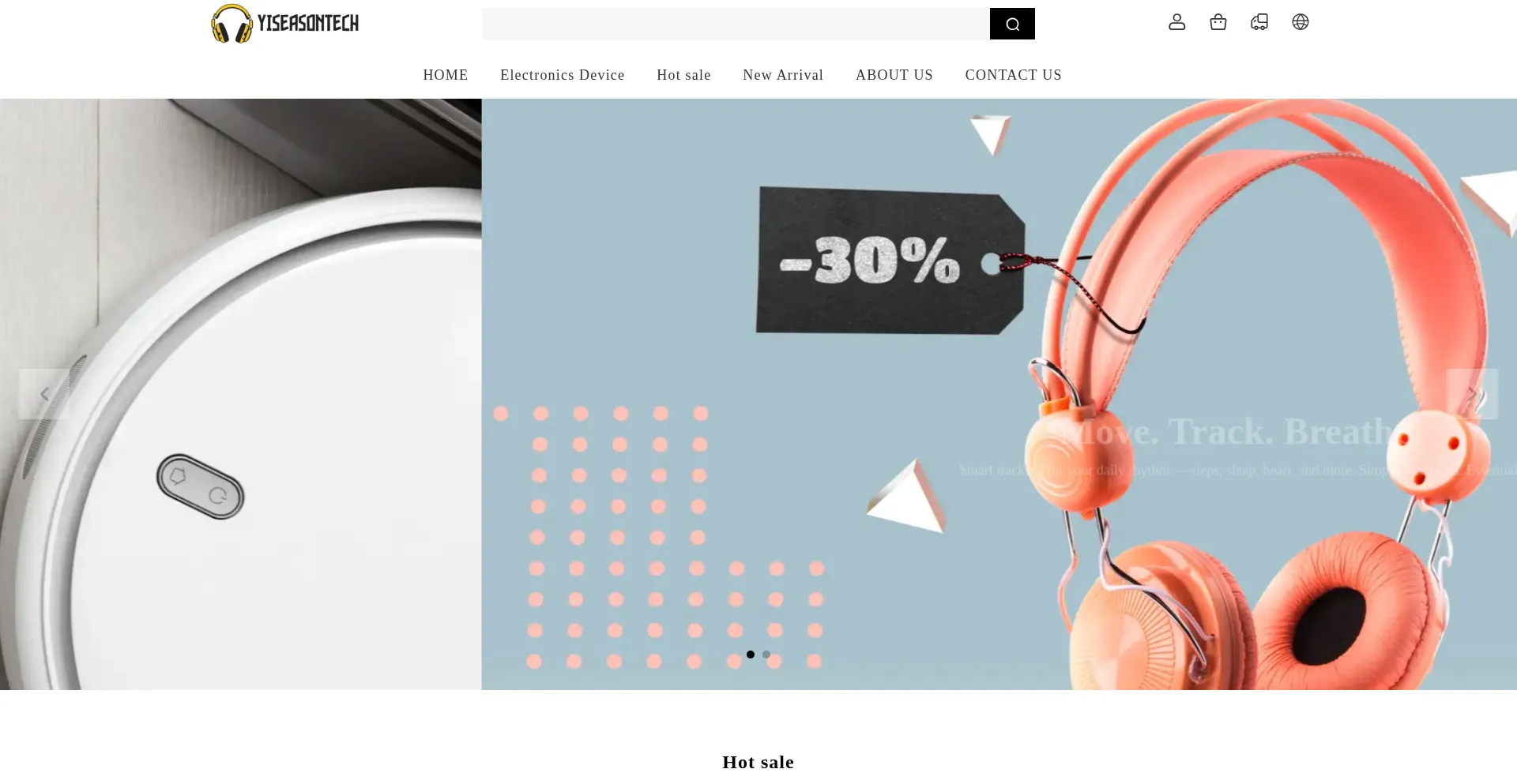 Yiseasontech.com Screenshot