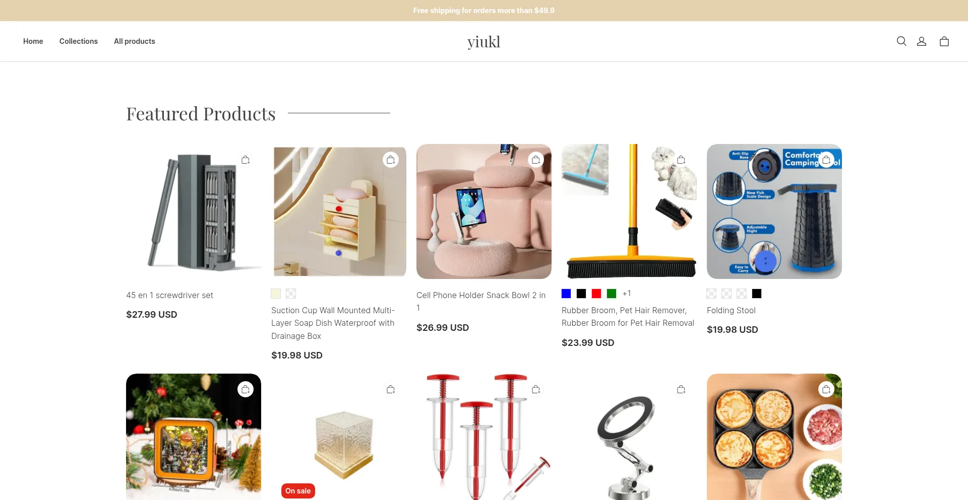 Website screenshot of Yiukl.com