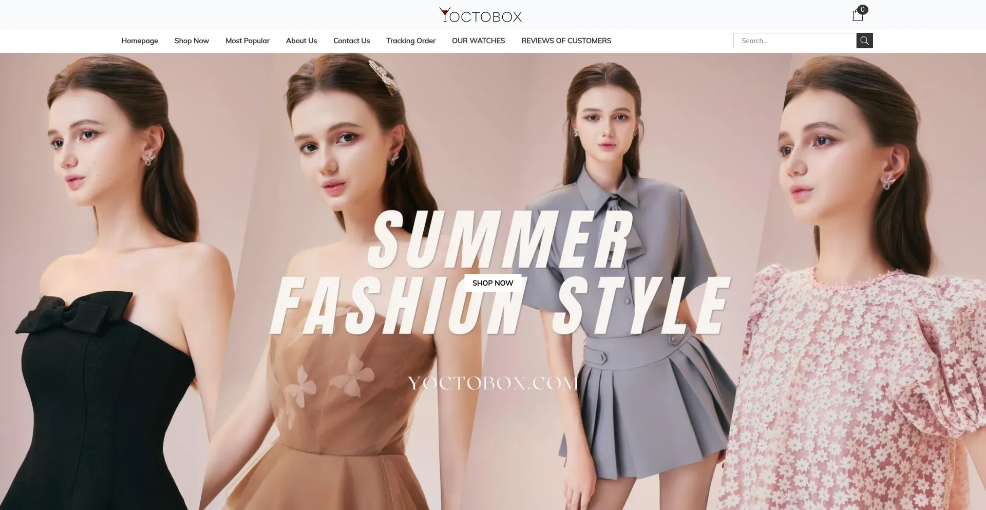 Website screenshot of Yoctobox.com