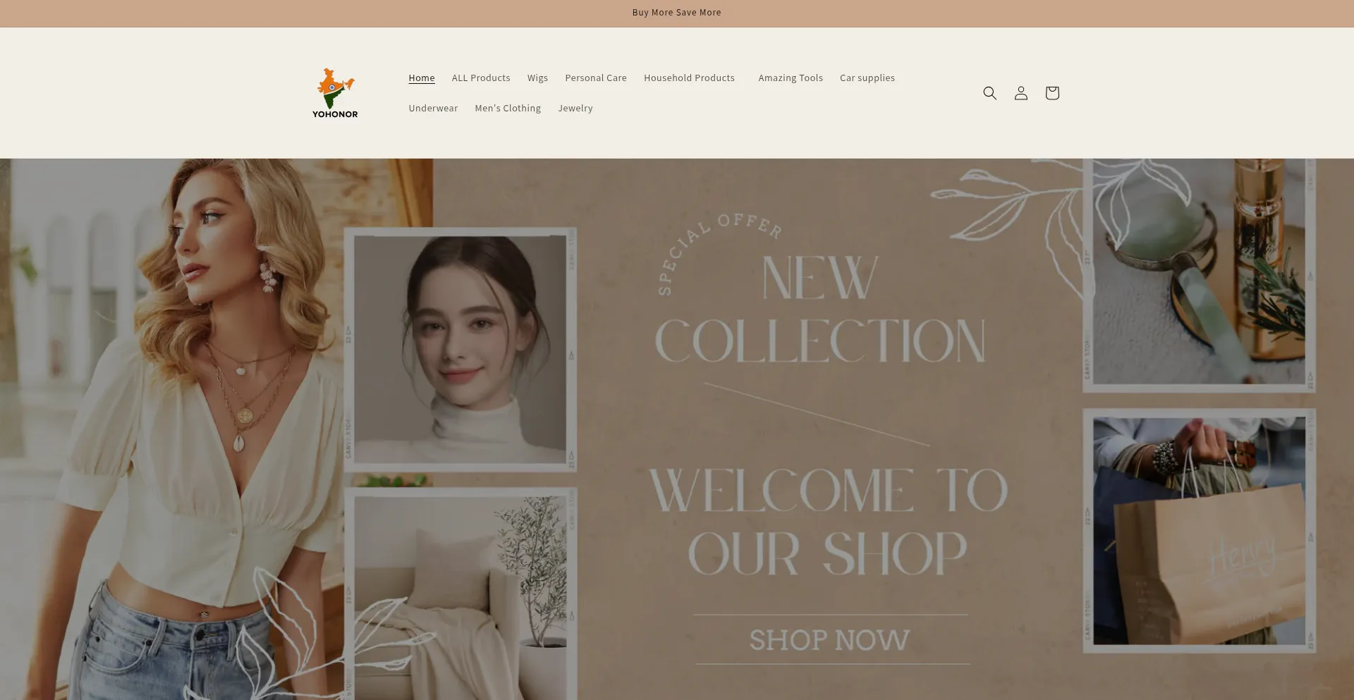 Website screenshot of Yohonor.com