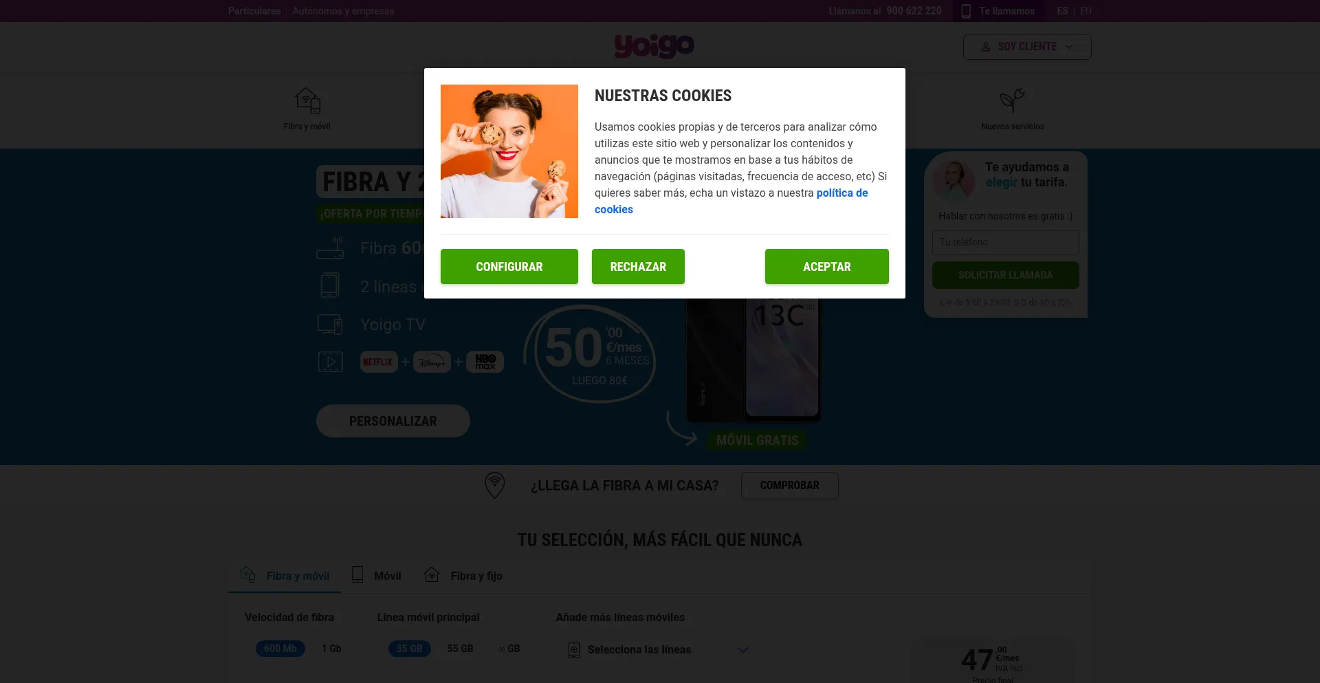Yoigo.com Screenshot