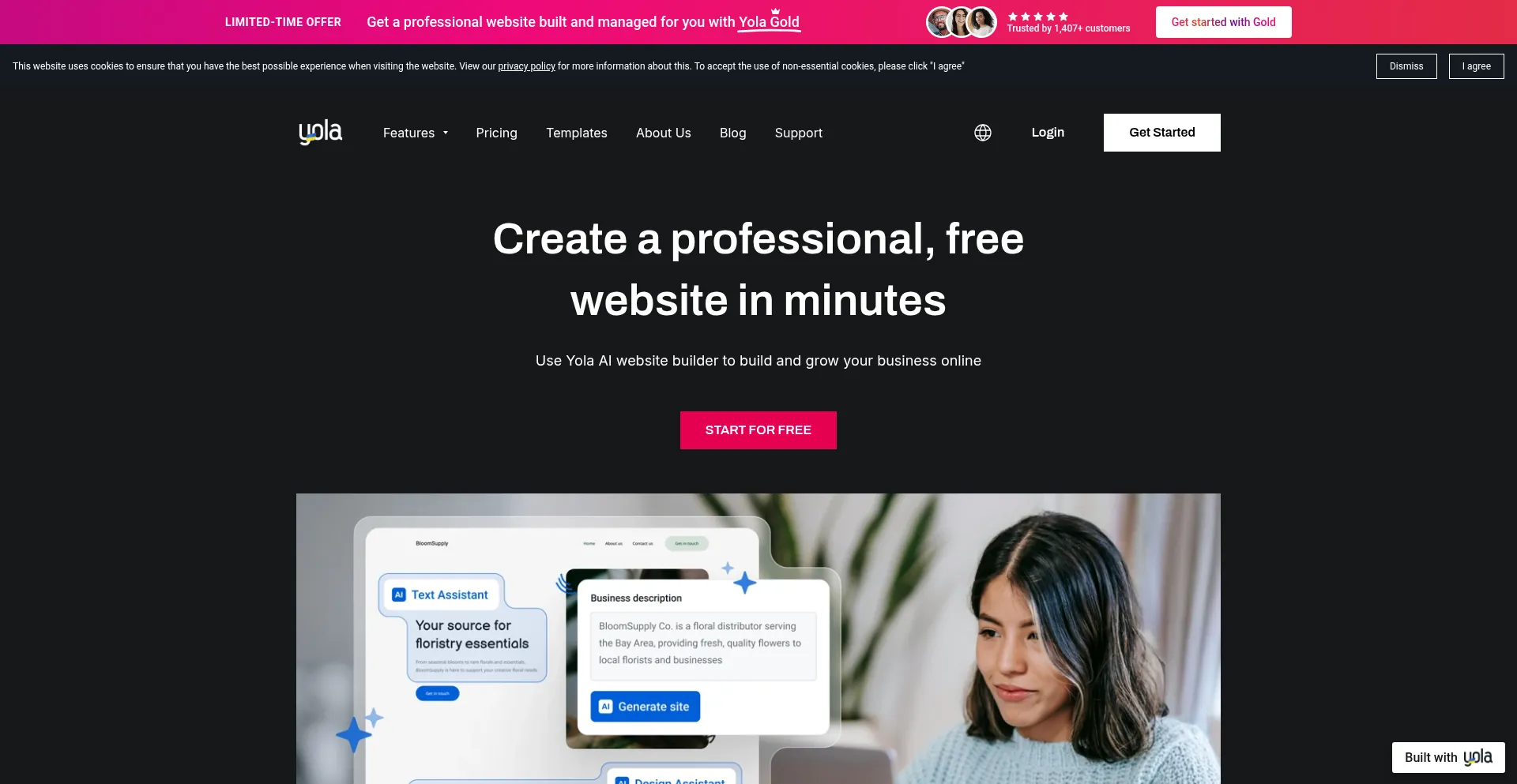 Yola.site Screenshot